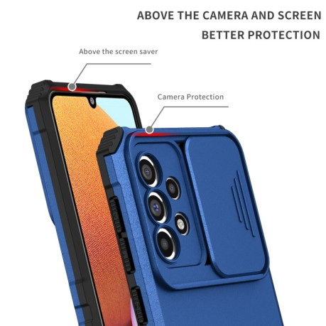 Противоударный чехол Stereoscopic Holder для Samsung Galaxy A33 5G - синий