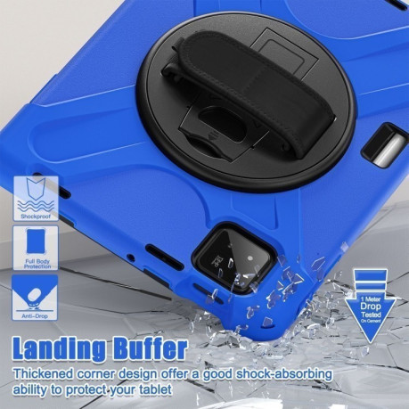 Чехол Rotatable Holder Silicone Hybrid PC для Xiaomi Pad 7 / 7 Pro - синий