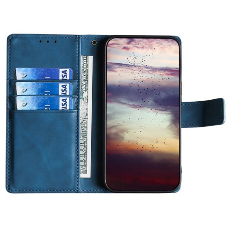 Чехол-книжка Skin Feel Crocodile Texture для OPPO A5 Pro 5G - синий