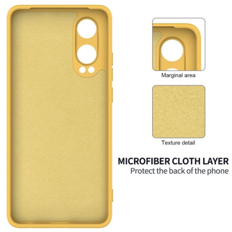 Силіконовий чохол Solid Color Liquid Silicone для OnePlus Nord CE4 Lite Pro XL - жовтий