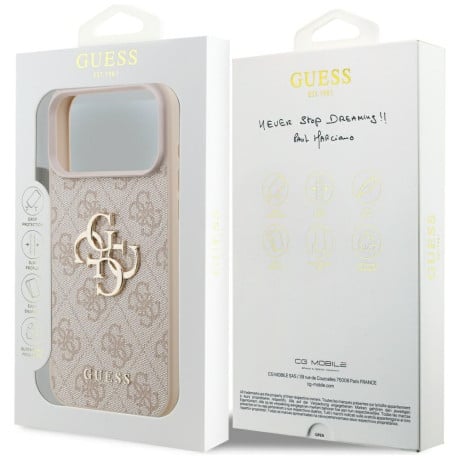 Оригинальный чехол Guess 4G Big Logo на iPhone 17 Pro Max - Pink