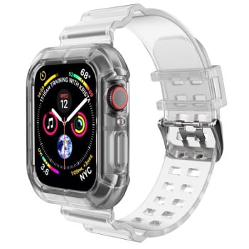 Спортивный ремешок Transparent для Apple Watch Series 8/7 41mm / 40mm / 38mm - прозрачный