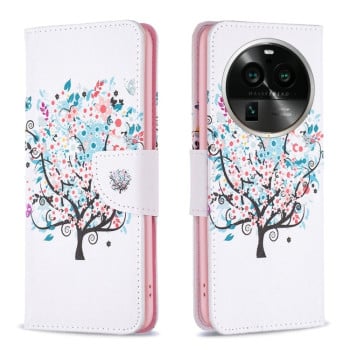 Чохол-книжка Colored Drawing Pattern для OPPO Find X6 Pro 5G - Tree