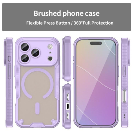 Противоударный чехол Armor Glaze MagSafe Magnetic для iPhone 17 Pro - фиолетовый