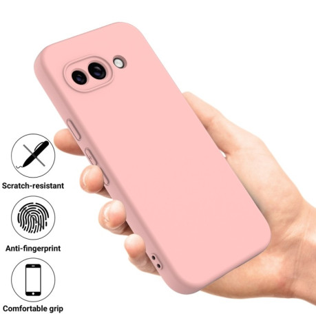 Силіконовий чохол Solid Color Liquid Silicone Google Pixel 9a - рожевий
