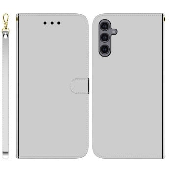 Чохол-книжка Lmitated Mirror для Samsung Galaxy A24 4G - сріблястий
