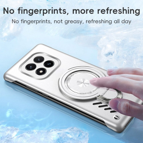 Протиударний чохол Ice Feeling Cooling MagSafe Magnetic для Xiaomi Redmi Note 14 Pro 5G/Poco X7 - помаранчевий
