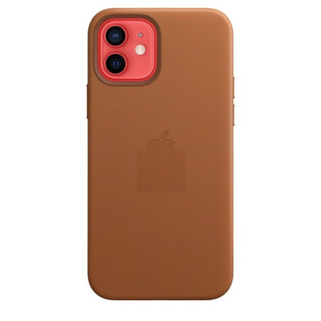 Шкіряний Чохол Leather Case MagSafe Saddle Brown для iPhone 12 Mini