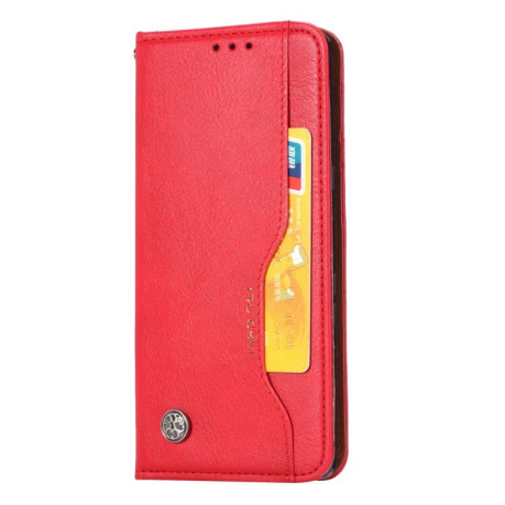 Кожаный чехол- книжка Knead Skin Texture на iPhone 11- красный