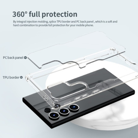 Протиударний чохол NILLKIN PC для Samsung Galaxy S24 Ultra 5G - прозорий