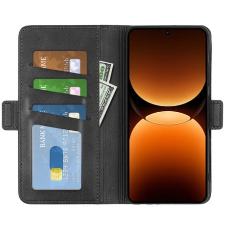 Чехол-книжка Dual-side Magnetic Buckle для Realme GT 7 Pro 5G - черный
