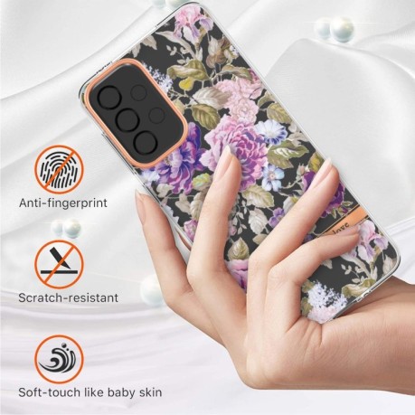 Протиударний чохол Flowers and Plants Series для Samsung Galaxy A33 5G - Purple Peony