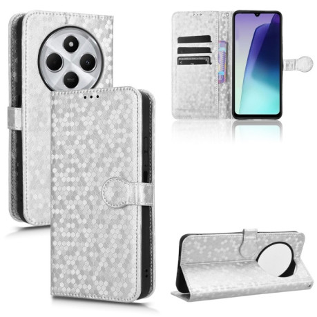 Чохол-книжка Honeycomb Dot для Xiaomi Redmi 14C 4G/Poco C75/Redmi A4 5G - сріблястий
