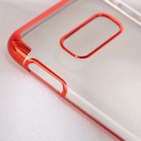 Чехол Three Sections Electroplating Side на на Samsungr Galaxy S10 E - красный