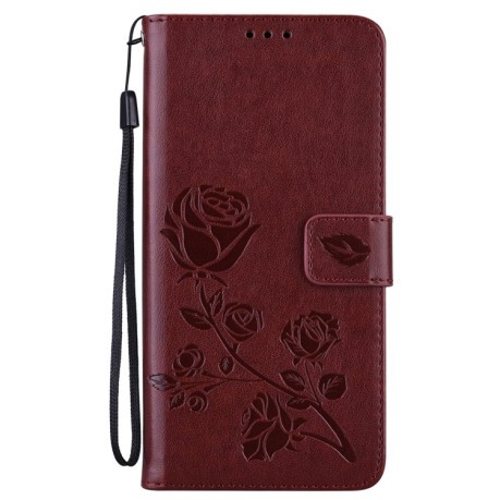 Чехол-книжка Rose Embossed для Samsung Galaxy A53 5G  - коричневый