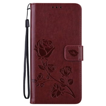 Чехол-книжка Rose Embossed для Xiaomi Redmi Note 11 Pro 5G (China)/11 Pro+ - коричневый