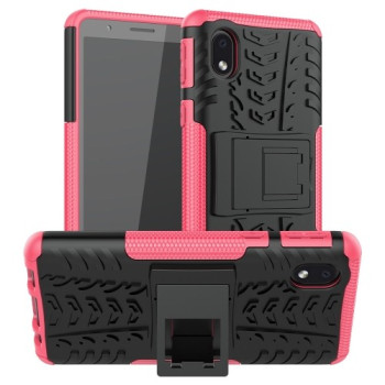 Протиударний чохол Tire Texture Samsung Galaxy A01 Core / M01 Core - пурпурно-червоний