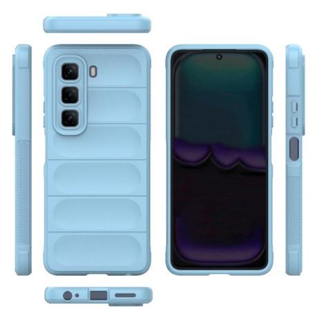 Силіконовий чохол Magic Flannel для Infinix Hot 50 4G - блакитний