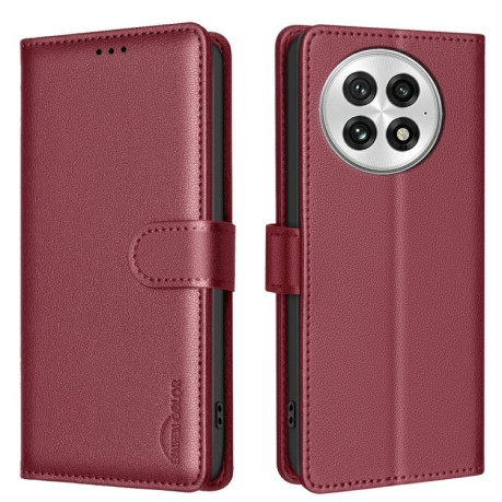 Чохол-книжка Litchi Texture RFID Anti-theft Leather для OnePlus 13 - червоний