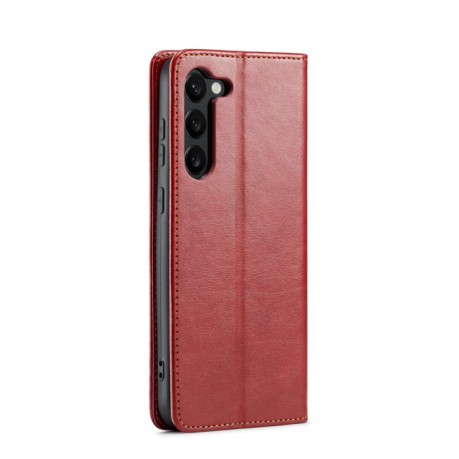 Кожаный чехол-книжка Fierre Shann Genuine leather на Samsung Galaxy S23 5G - красный