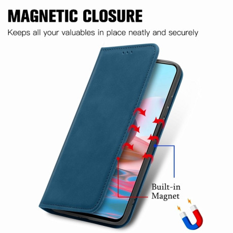 Чохол-книжка Retro Skin Feel Business Magnetic на Xiaomi Redmi Note 10/10s/Poco M5s - синій