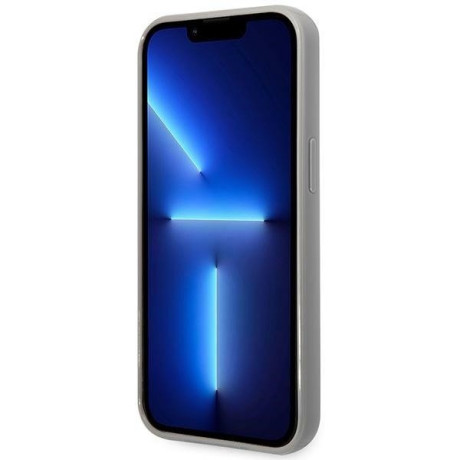 Оригинальный чехол Karl Lagerfeld Monogram Iridescent для iPhone 14 Pro Max - silver