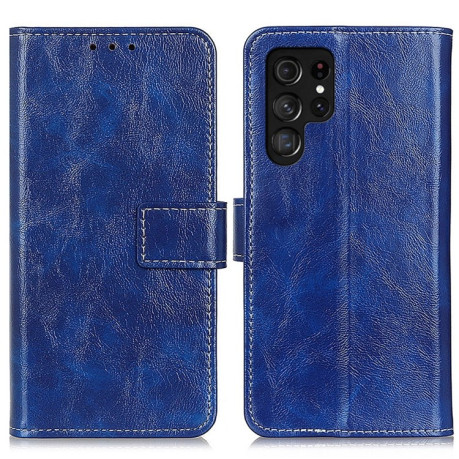 Чохол-книжка Magnetic Retro Crazy Horse Texture  для Samsung Galaxy S25 Ultra 5G - синій