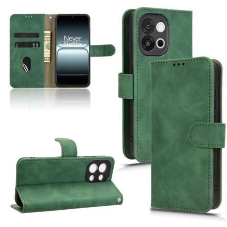 Чехол-книжка Retro Skin Feel Business Magnetic на OnePlus 13T - зеленый
