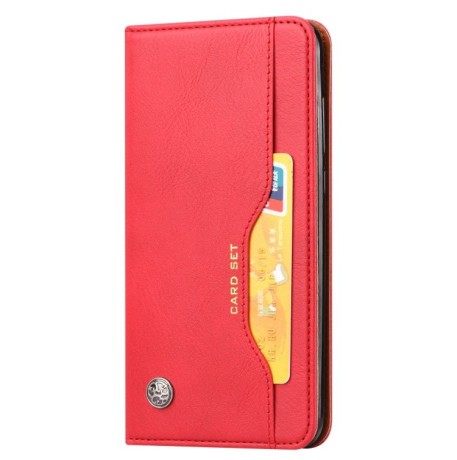 Чехол-книжка Knead Skin Texture на Samsung Galaxy Note 20 Ultra - красный