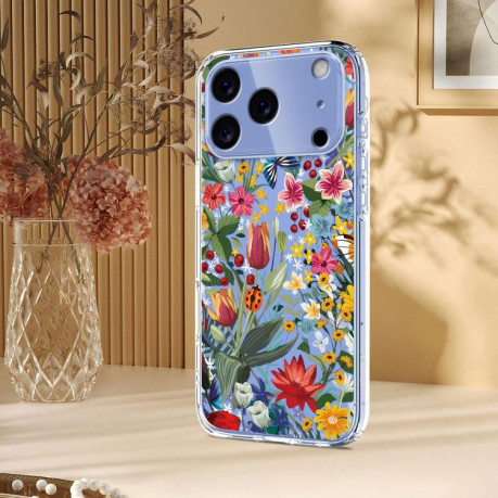 Чехол Flower Pattern Painted для iPhone 17 Pro Max - разноцветный