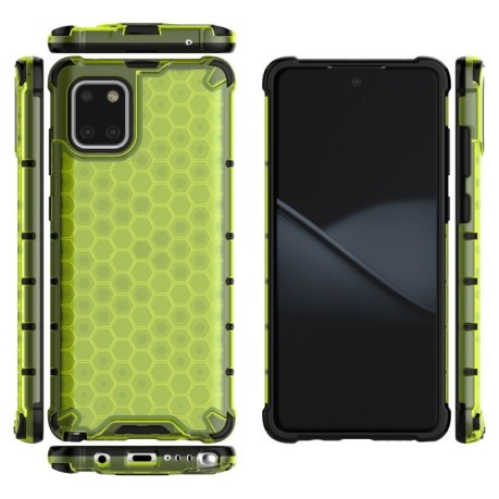Противоударный чехол Honeycomb на Samsung Galaxy Note 10 Lite -зеленый