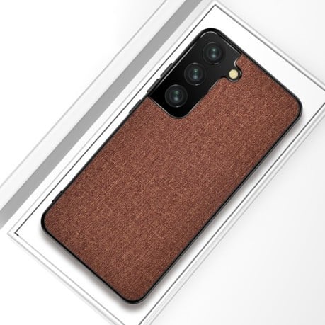 Протиударний чохол Cloth Texture Samsung Galaxy S21 FE - коричневий