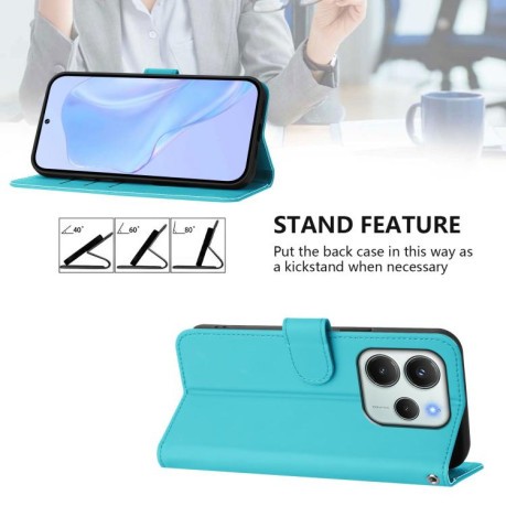 Чохол-книжка Skin Feel Solid Color Leather Xiaomi Redmi Note 14 4G 164.48mm - синій