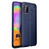 Протиударний чохол Litchi Texture на Samsung Galaxy A02s - синій