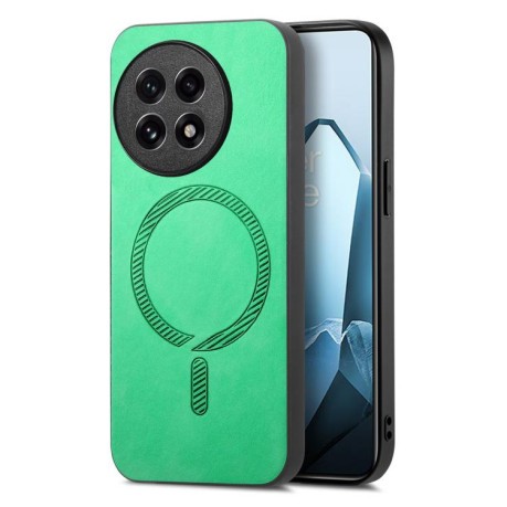 Чохол Solid Color Retro Magsafe для OnePlus 13R/Ace 5/Ace 5 Pro/5 Pro - зелений