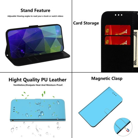 Чехол-книжка Imitated Mirror для Google Pixel 8 - синий