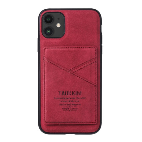 Противоударный чехол TAOKKIM Retro для iPhone 11 Pro Max - красный