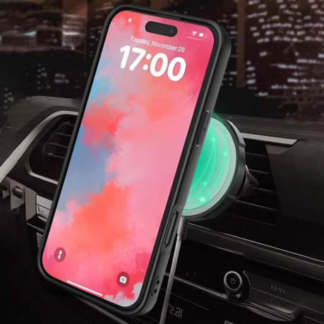 Ударозащитный чехол Armor Rotating Holder MagSafe на iPhone 17 - красный