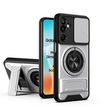 Протиударний чохол Escase зі шторкою камери на Samsung Galaxy M16 — титановий
