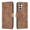 Чохол- книжка Plaid Embossed Leather для Samsung Galaxy S23 FE 5G - коричневий