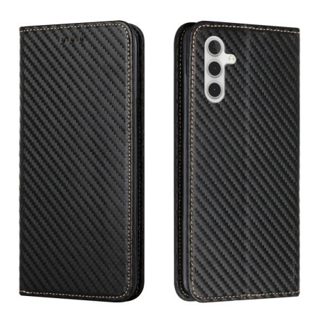 Чехол-книжки Carbon Fiber для Samsung Galaxy A34 - черный