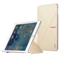 Ультратонкий Кожаный Чехол Rock DeVita Series Gold для iPad mini 4