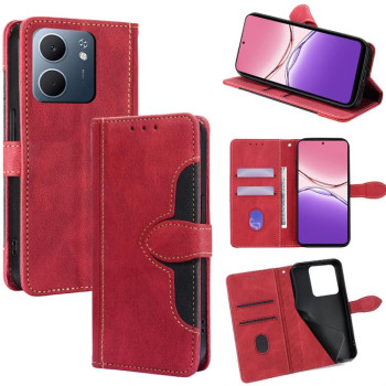 Чохол-книжка з м'яким покриттям Skin Feel та магнітною застібкою на OPPO A5x 5G Global - червоний