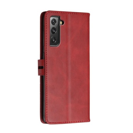 Чохол-книжка Stitching Style 2-Color Samsung Galaxy S21 FE - червоний