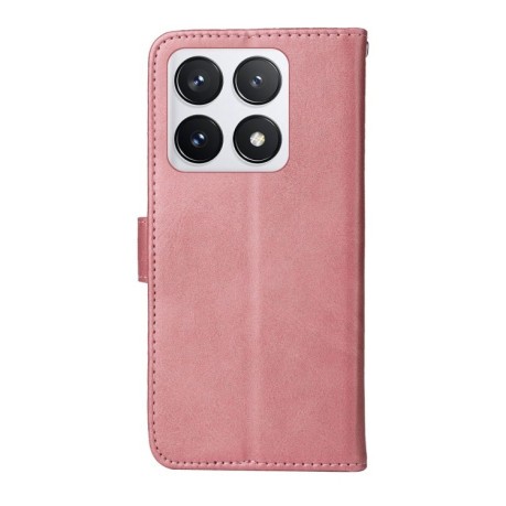 Чохол-книжка Stitching Calf Texture для Xiaomi 14T Pro - рожеве золото