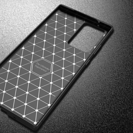 Ударозахисний чохол HMC Carbon Fiber Texture Samsung Galaxy S21 Ultra - чорний