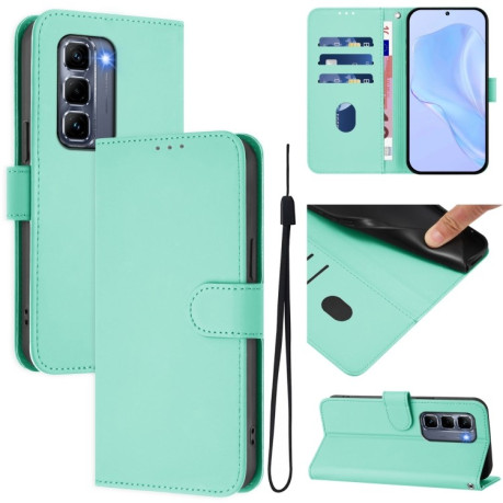 Чехол-книжка Skin Feel Solid Color Leather для Infinix Hot 50 Pro+ - зеленый