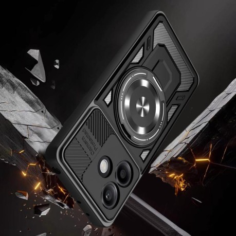 Ударозахисний чохол Armor Rotating Holder MagSafe на OPPO A5 Pro - фіолетовий