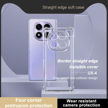 Ударозахисний чохол IMAK UX-4 Series Four-corner Shockproof на Redmi Note 14 Pro 4G Global - прозорий