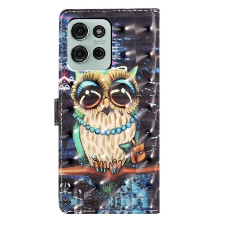 Чохол-книжка 3D Painting для Motorola Moto G75 5G - owl
